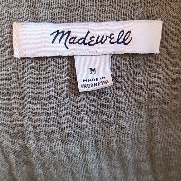 Madewell Lightspun Belted Safari Romper Olive Army Green Size M - Picture 10 of 14